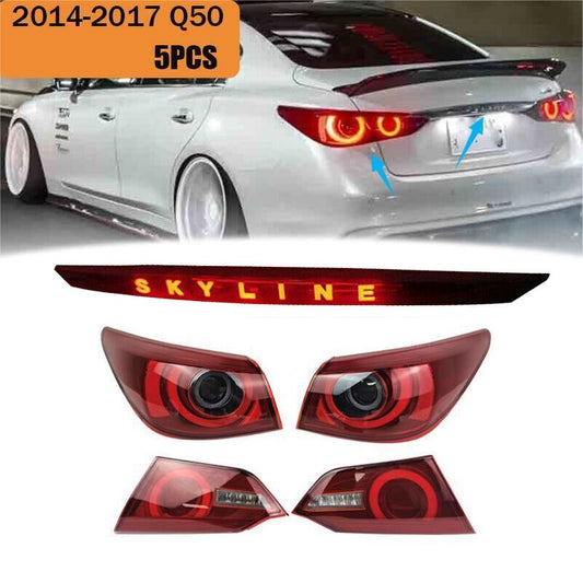 5PCS Fit 2014-2017 Infiniti Q50 LED Rear Tail Lights Set