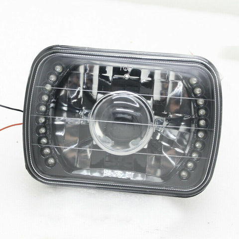 thumbnail image 2 of Racing Gear 7x6 LED Projector Headlights - Chrome Housing, Blue LED Accents (Fits H6014 H6052 H6054) 2 of 3