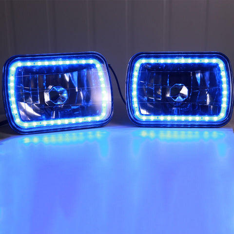 7x6 Square Color Change LED Halo Ange Eye Headlights