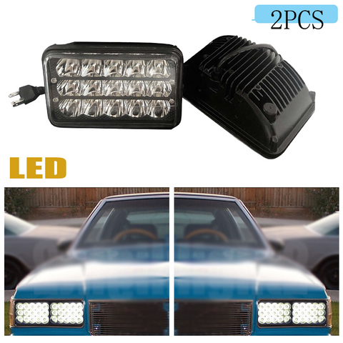 2pcs 4x6" LED Headlight Hi/Lo Sealed Beam for For Chevrolet S10 1995 1996 1997