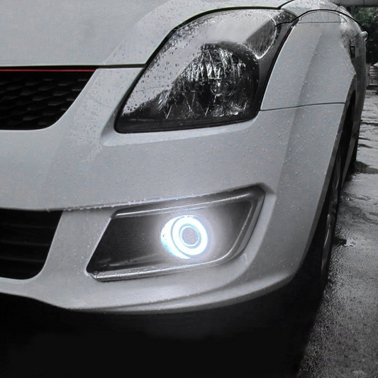 Dodge White Angel Eyes Fog Lights