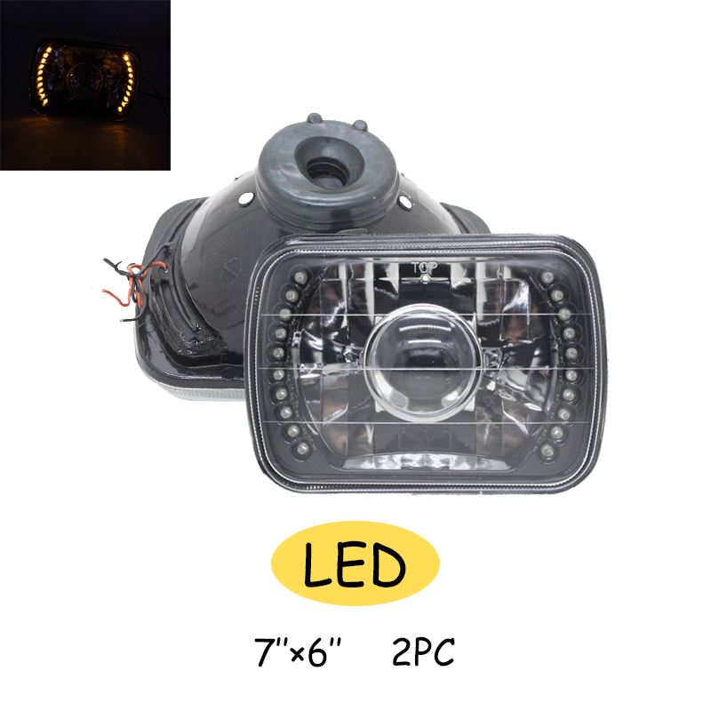 H4 7x6 LED HID Halogen Bulb Headlight