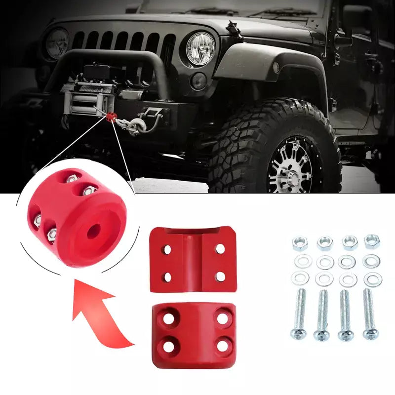 ATV UTV Heavy Duty Waterproof Winch Stopper Rubber  with Cable Line Rope Hook