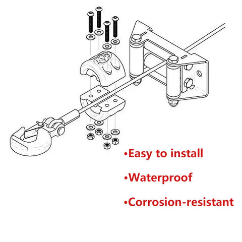 ATV UTV Heavy Duty Waterproof Winch Stopper Rubber with Cable Line Rope Hook