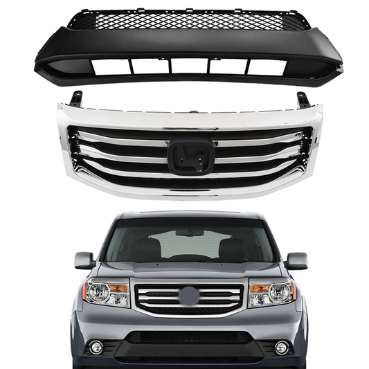 Honda Pilot Front Bumper upper & lower Grille