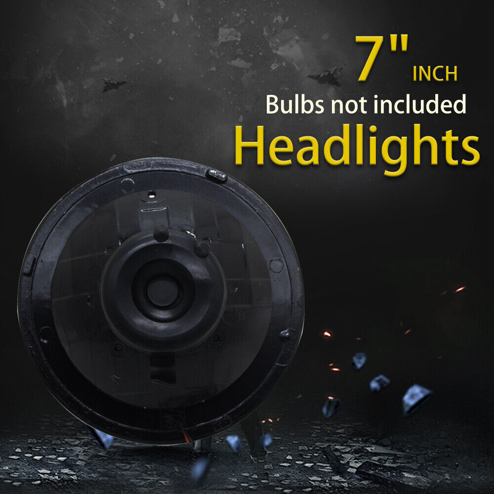 7" Round White LED Halo Headlights