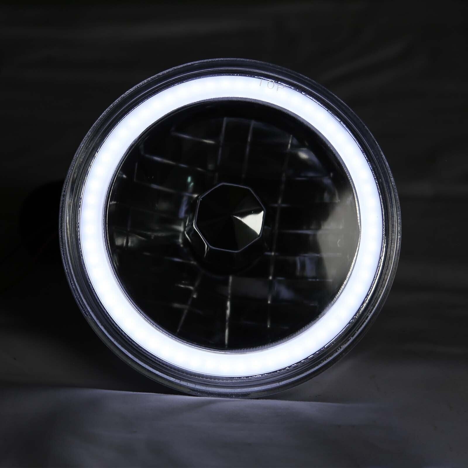 7" Round White LED Halo Headlights