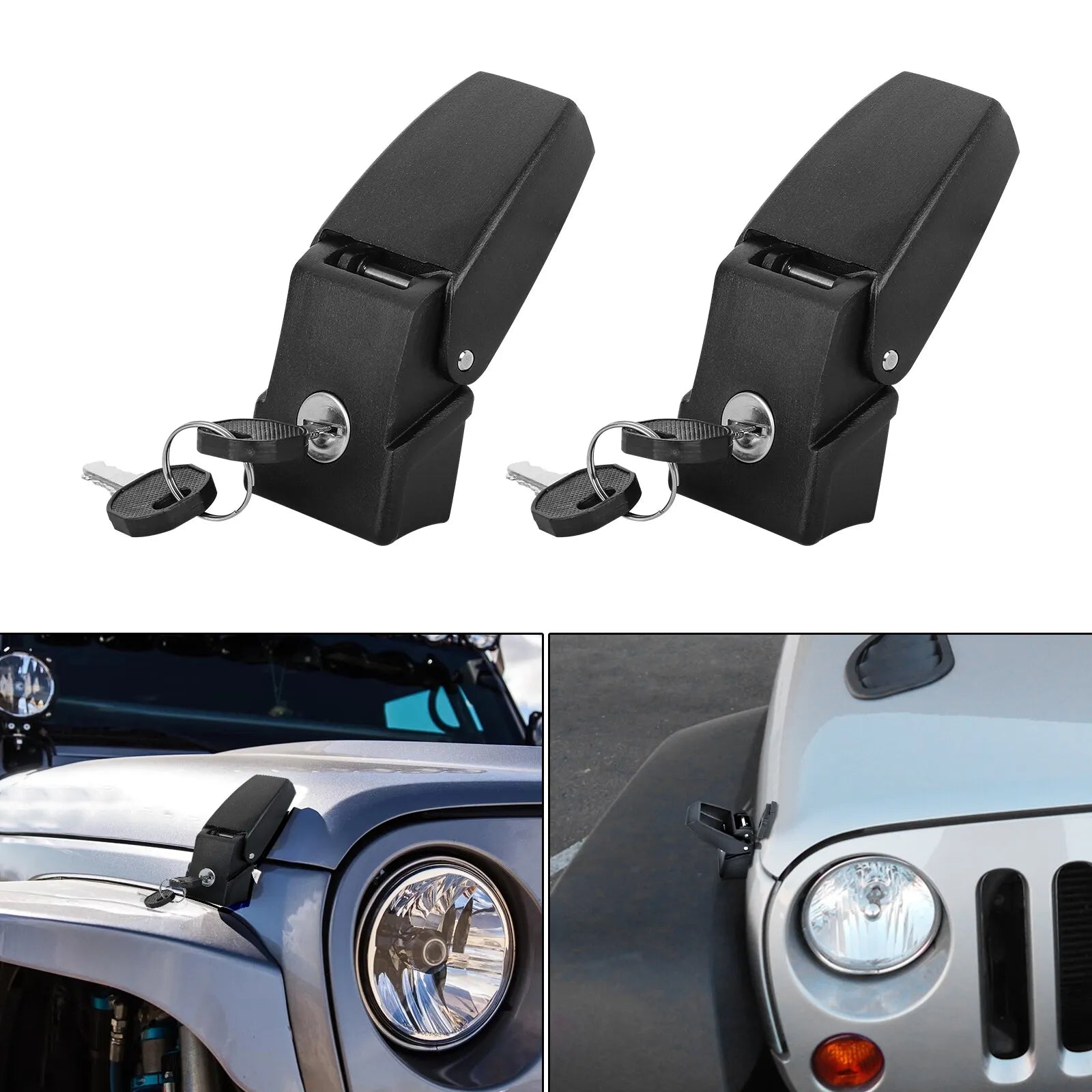 2007-2018 Jeep Wrangler JK JKU Aluminum Hood Lock