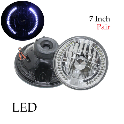 7 Inch Round White LED Halo Headlights