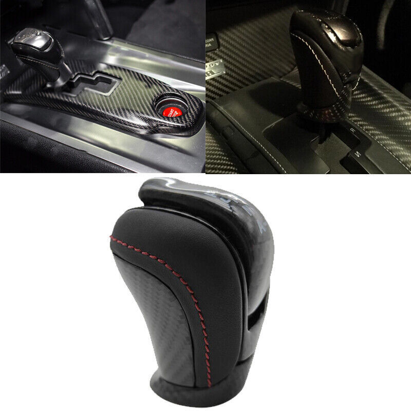 Nissan GTR 3K Twill Carbon Black With Red Stitch Shift Knob