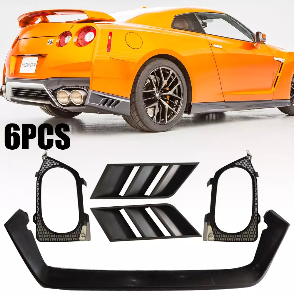 2017+ Nissan GTR R35 Rear Diffuser Side Vent +Molding Trim +Exhaust Suround  Cover 