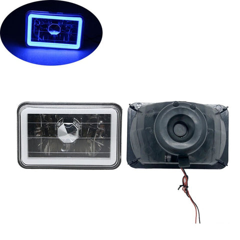 4X6" Inch LED Blue Halo Square Headlight