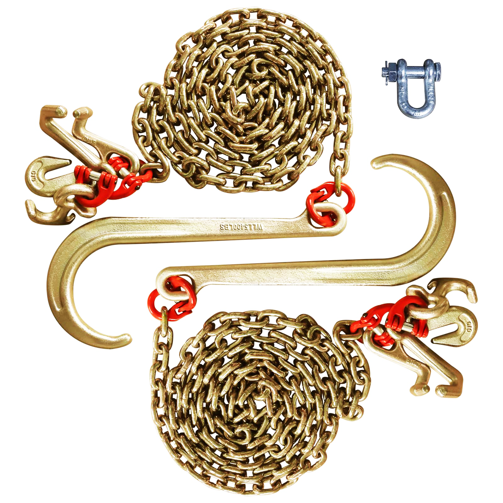 Tow Chain Channel 2PCS Flatbed Truck Rollback G80 5/16