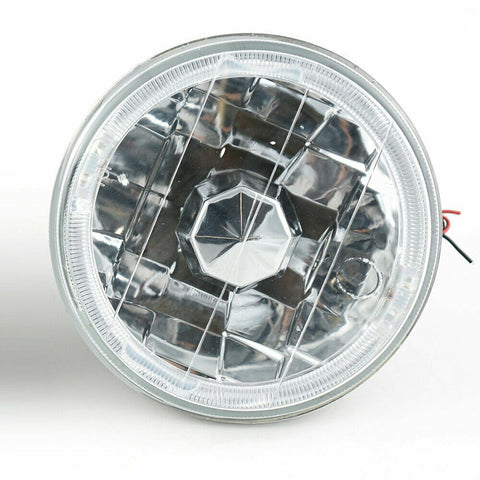 Round Blue Halo Chrome HeadLights