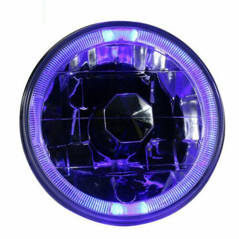 Round Blue Halo Chrome HeadLights